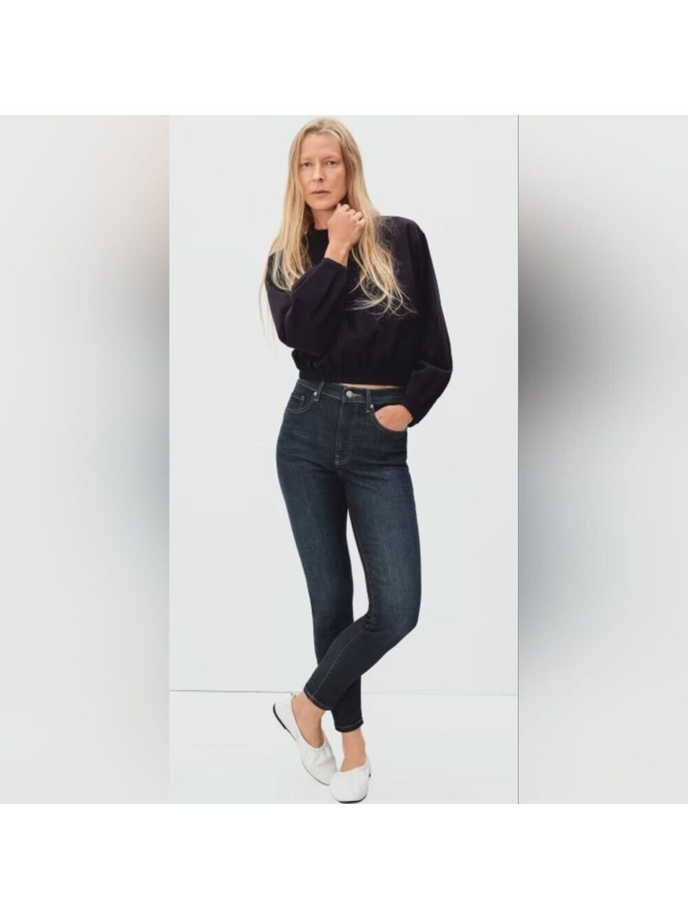 EVERLANE | The Authentic Stretch High-Rise Skinny Jeans – Deep Indigo-Dark Wash